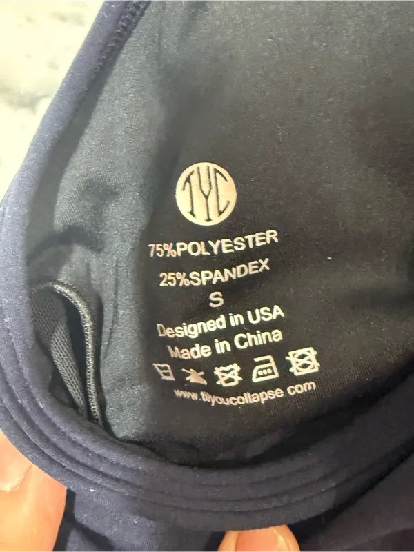 Til You Collapse Black V-Wrap Racerback Sports Bra, Small - Image 5