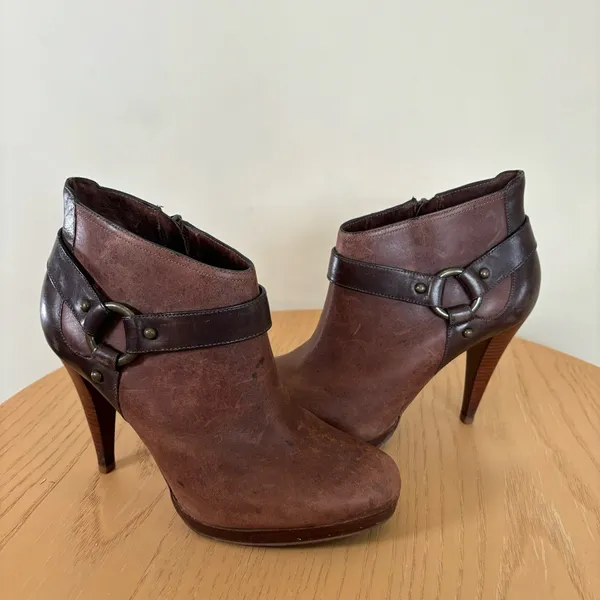 Cole Haan NIKEair‎ brown leather booties 7.5 - Image 4