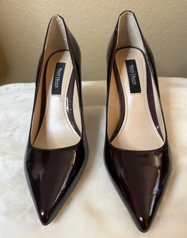 Burgundy 3 1/2 inch pumps - Image 2