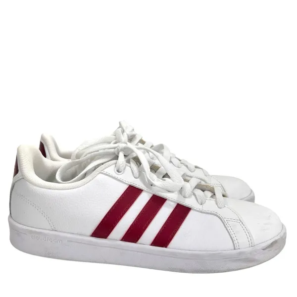 Adidas Unisex Cloudfoam Ortholite Advantage Red Stripe Sneakers - Image 2