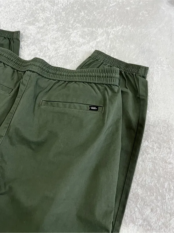 Vans Chamber II Jogger Women's Elastic Waistband Army Green Size XL Cotton Blend - Image 6