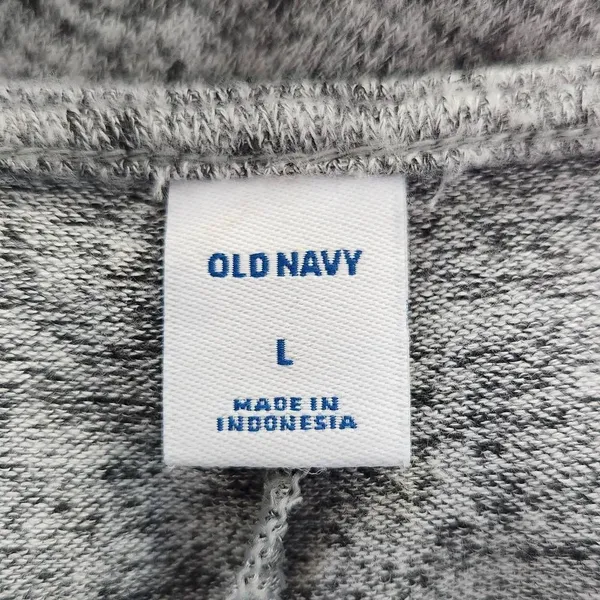 Old Navy Gray Knee-Length Swing Dress Size Large Gray Long Sleeve Knit Dress - Image 6