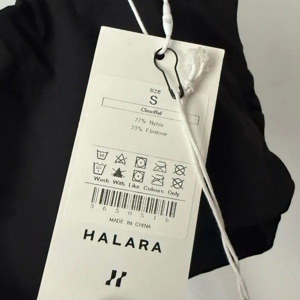 Halara S Black Sports Bra Cloudful Twist Front‎ Activewear Gym Athleisure NWT - Image 5