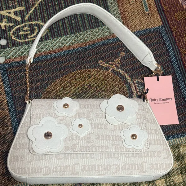 Juicy Couture Cream Floral Shoulder Bag - Image 2