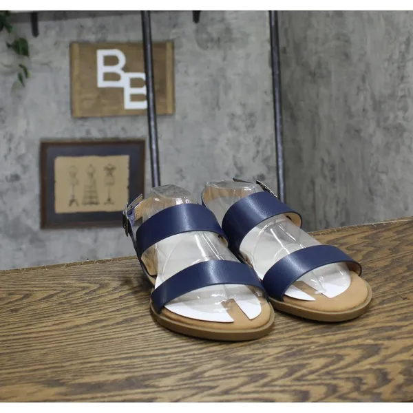 NWT Journee Collection Womens Lavine Multi Strap Sandals LAVINE Navy Blue 9M - Image 4
