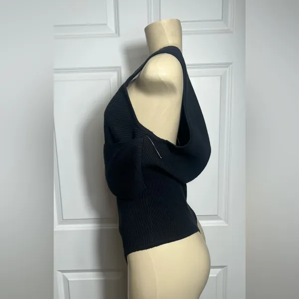 Abercrombie & Fitch Soft A&F Wrap Around Sleeveless Ribbed Knit Sweater Bodysuit - Image 9