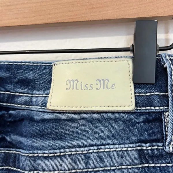Miss Me Bootcut Jeans Size 25 Mid Rise Boot Western Denim Embellished Pocket Y2K - Image 9