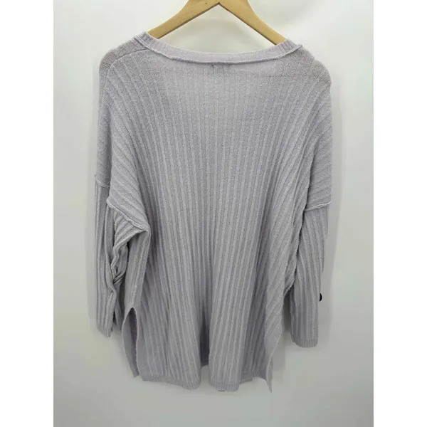 Free People Around The Clock Lavender Oversized‎ Rib Sweater Women Size XS - Image 3