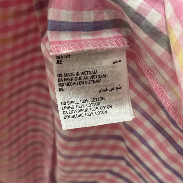 Charter Club Women S Cotton Preppy Party Plaid Midi Baby Shower‎ Pink Blue Dress - Image 5