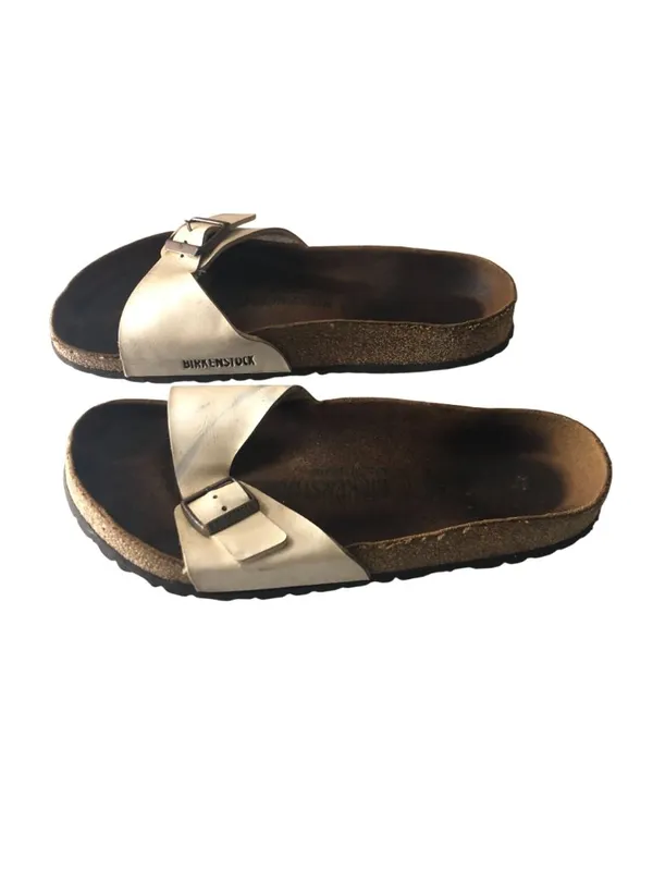 Birkenstock Madrid Slide Sandals White 40 Women's Size 9 - Image 4