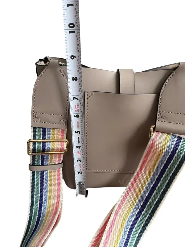ZAC POSEN Belay Dark Cobblers Beige Leather Crossbody Shoulder Bag NEW NWT - Image 5