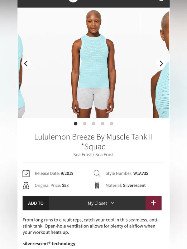 Lululemon Breeze By Muscle Tank II *Squad - size 6 - Image 6