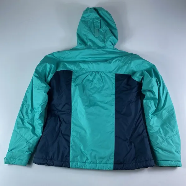 Columbia Jacket Womens Small Blue Turquoise‎ Full Zip Hooded Puffer Zip Pockets - Image 7