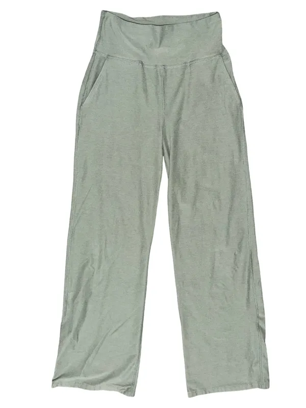 Beyond Yoga Women’s Size S Birch Heather Green Wide Leg Lounge Laid Back Pants - Image 3