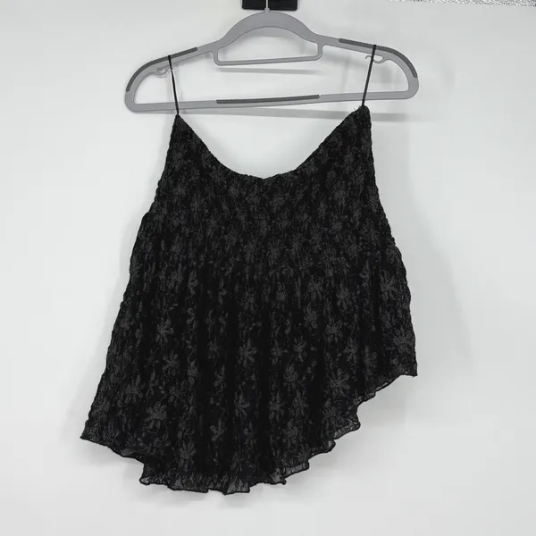 Free People Womens‎ Black Lace Asymmetrical Strapless Top Size M Boho Goth NWT - Image 2