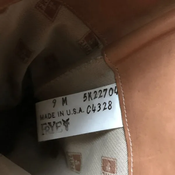Vintage Frye tan leather pull‎ on riding boots 9 - Image 12