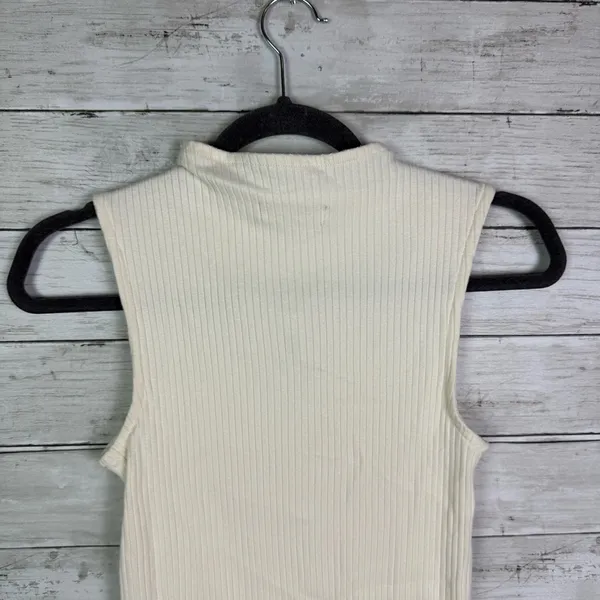 Madewell Side Slit Mockneck Tank Top Size XXS - Image 6