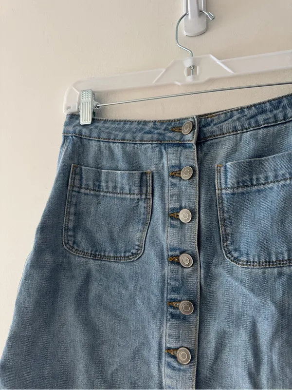 Brandy Melville Denim Button‎ Jean Skirt - Image 3