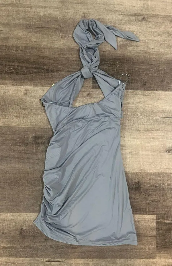 SUPERDOWN Revolve Suzette Mini Dress in Dusty Blue - Image 5