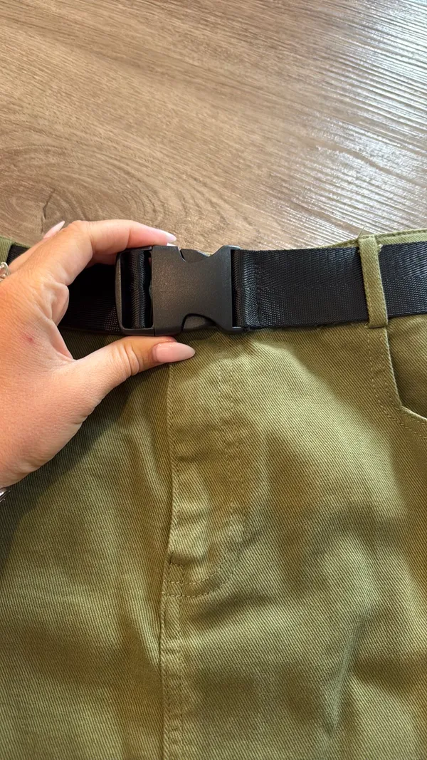 Boutique, green denim skirt - Image 2