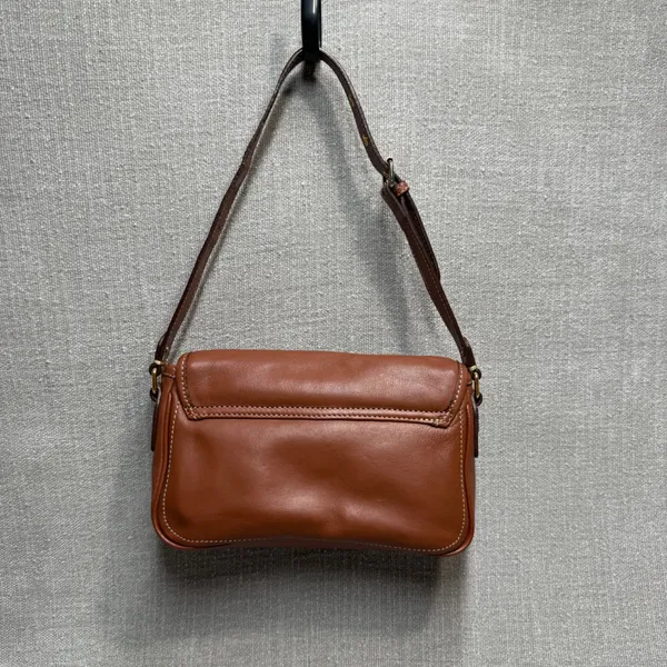 Etienne Aigner Brown Leather Crossbody Shoulder Bag Vintage Small Flap‎ Purse - Image 2