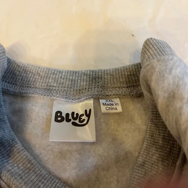 Target Women's Bluey Graphic Crewneck Sweatshirt Grey XXL 2XL Character NWOT - Image 5