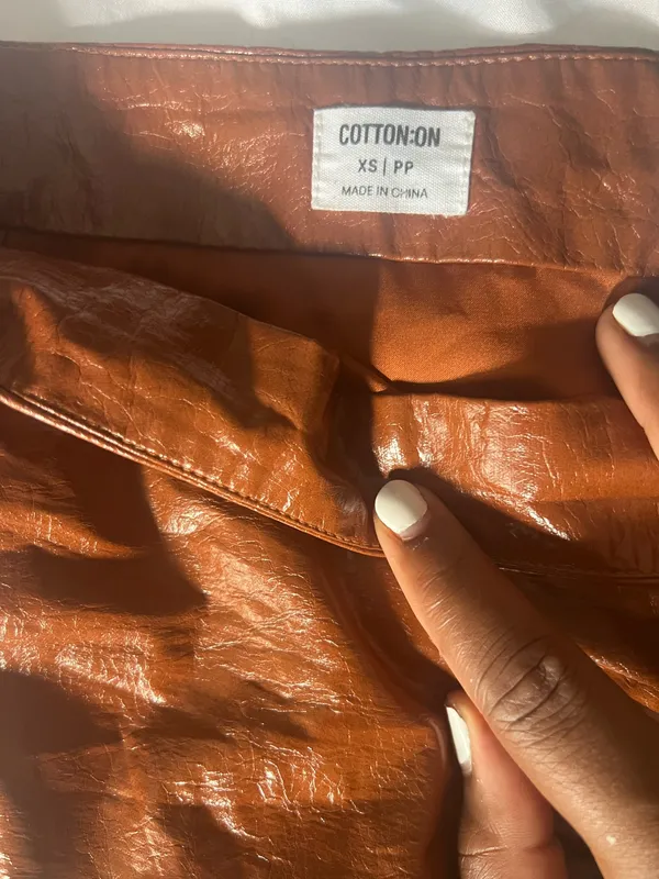 Cotton On Leather Skirt - Image 5