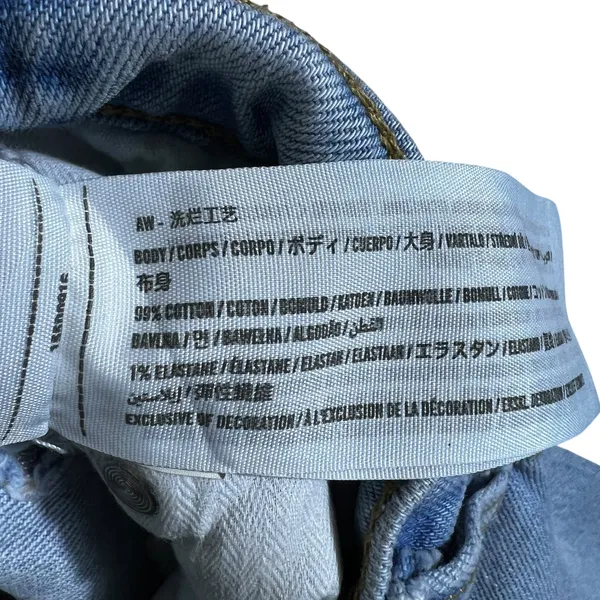 Abercrombie & Fitch The 90s Straight Distressed Jeans Light Blue Denim Size25/0S - Image 6