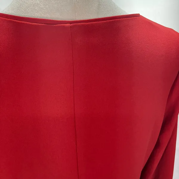 White House Black Market Red Dress Womens 4 Flowy Open‎ Sleeves Cocktail Wedding - Image 14