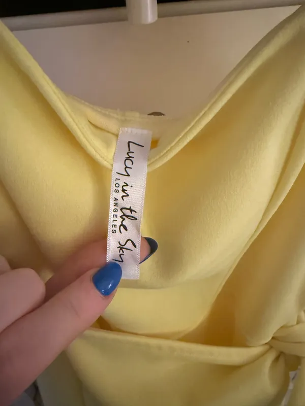 Lucy in the Sky Yellow Homecoming Dress - Image 5