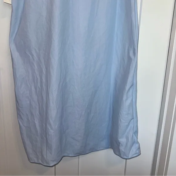 Vtg Adonna J.C. Penney polyester nightgown Blue Floral Lace Sz Large NWT - Image 5