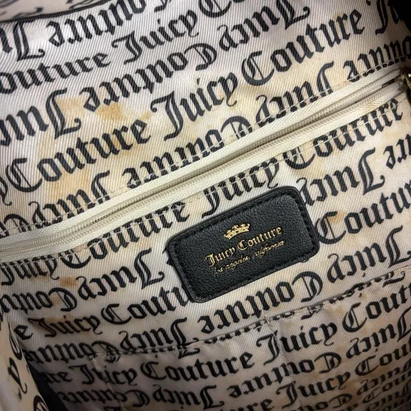 Juicy Couture Backpack White Pink Rose Floral Multi Zip Coquette Y2K Style - Image 7