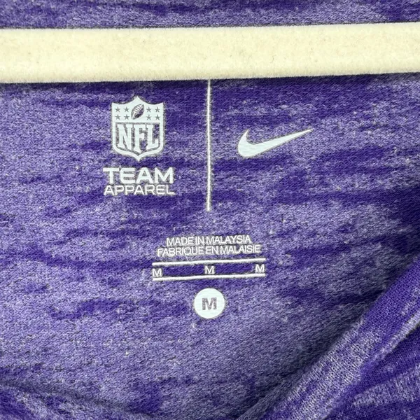 Nike NFL‎ Minnesota Vikings Women Medium Purple Space Dye Long Sleeve Top - Image 4