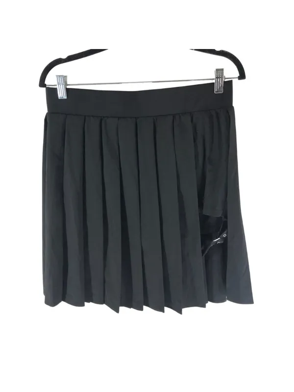Halara Breezeful Pleated 2-in-1 Buckle Skirt Pocket-Longer Length Black L - Image 4