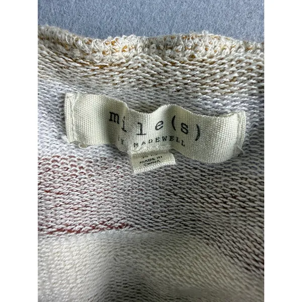 Mile(s) by Madewell Striped Mock Neck Sweatshirt Multicolor XS Relaxed Pullover - Image 5