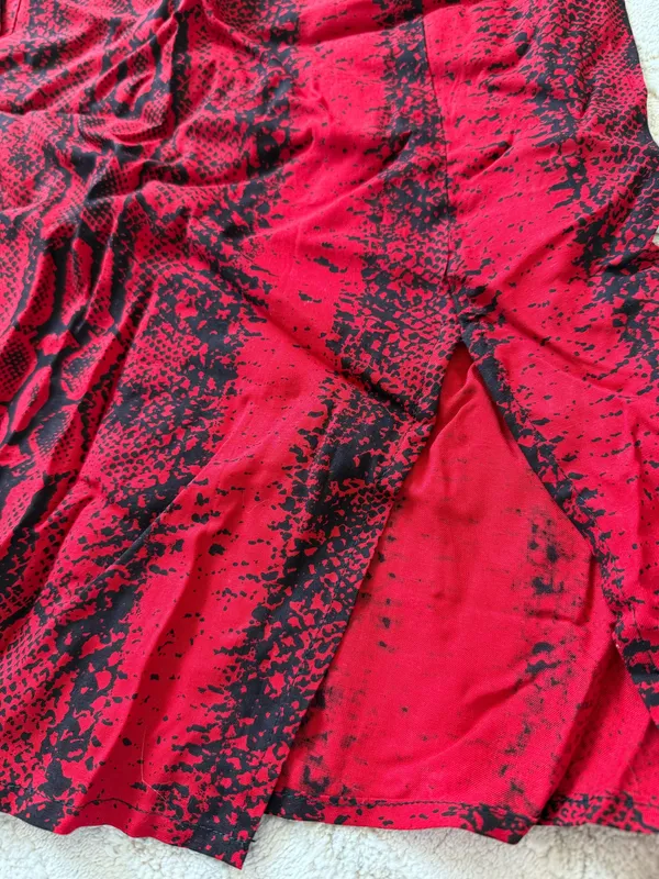 Motel Rocks Red Snake Print Dress - Image 2