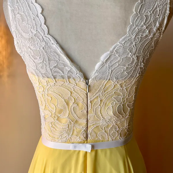 After Six Whimsical Lace Bodice V-Neck Romantic Dress‎ Sz 4 Fairycore Cottage - Image 6