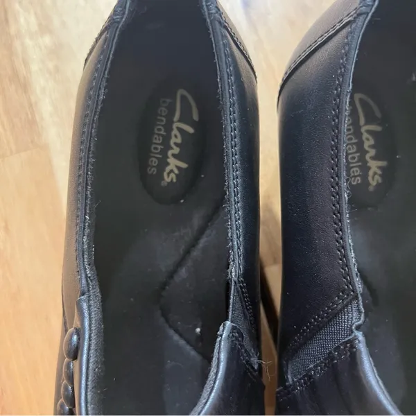 Clarks Bendables Black Leather Comfort Heels | Women’s 8M - Image 2