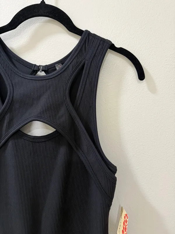 NWT Free People Movement Break It Down Onesie in Black - Image 8