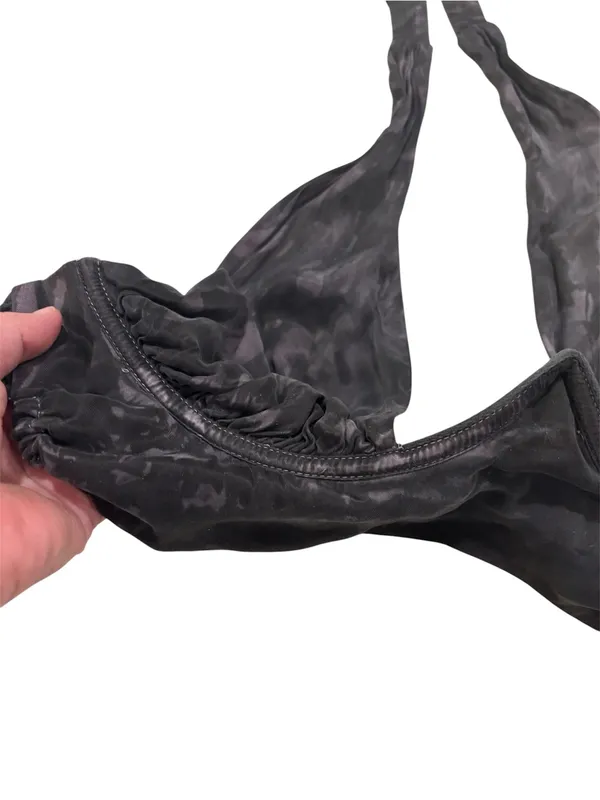 For love & Lemons Marbled charcoal grey halter bralette size Large - Image 8