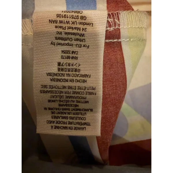 Free People XS Y2K Cropped Boho Top Rainbow Stripe 73 Festival Cottagecore Retro - Image 9