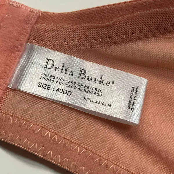 Delta Burke Underwire Lace Overlay Bra Orange Size 40 E / DD - Image 6