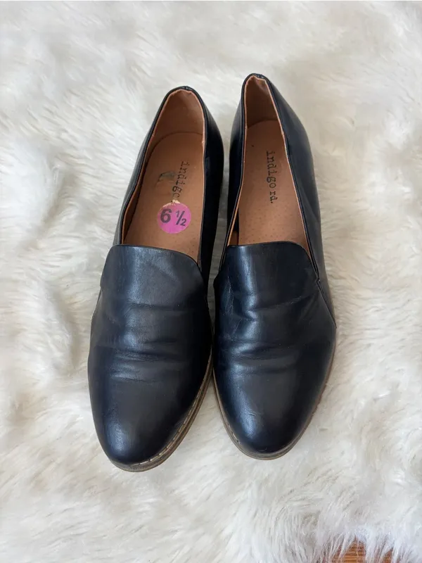 Indigo rd. Solid Black Faux Leather Loafers - Image 2