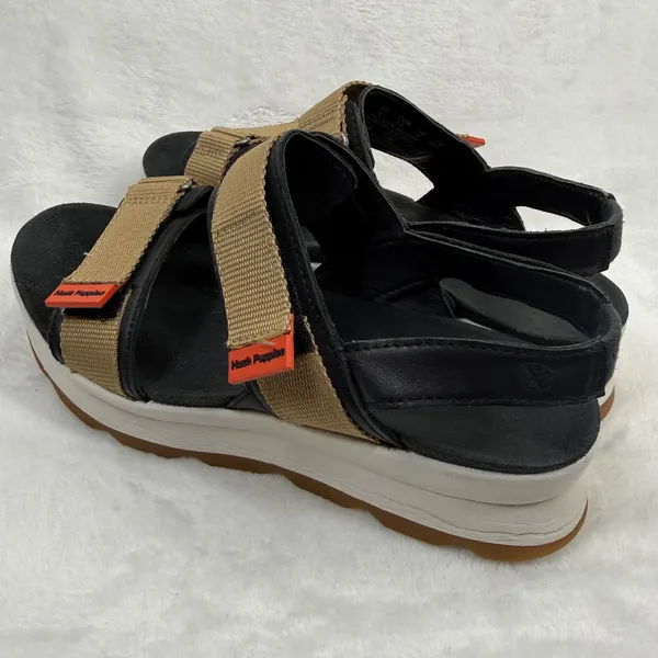 Hush Puppies Brite‎ Jute Black Tan Platform Sporty Sandals HW06698-002 Womens 8 - Image 7