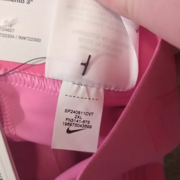 Nike pro pink tight fit bike shorts size XXL - Image 4
