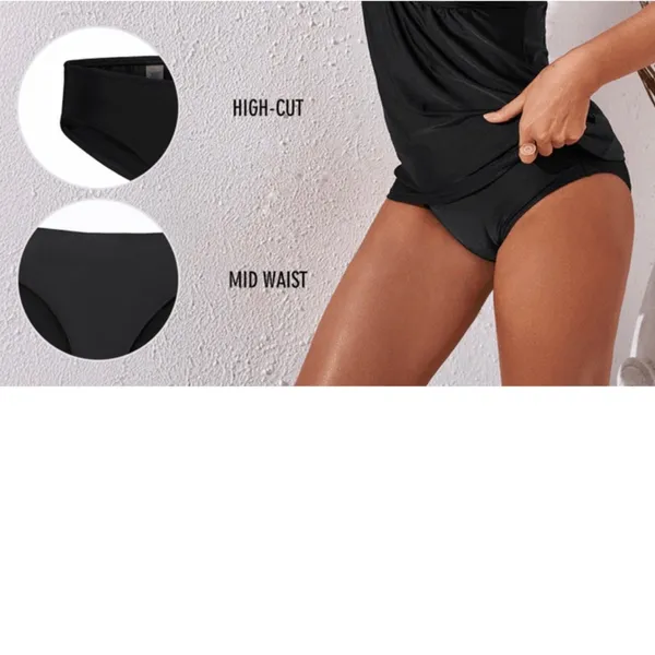 NWT ~ Women's Black 2pc Tankini Swimsuit Summer Bathing Suit ~ Size LARGE - Image 6