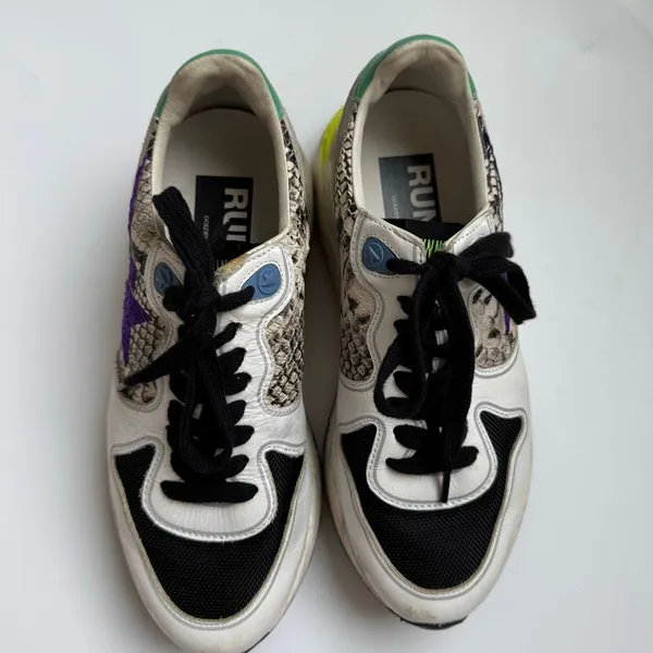 Golden Goose Running Sole Women’s 35 USA 5 Natural Snake Python Purple Sneaker - Image 5