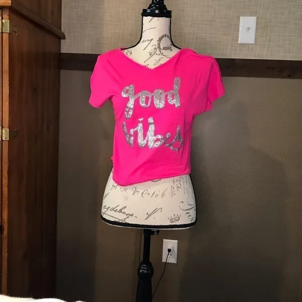 Total Girl Pink Crop Top Short Sleeve Size 7/8 - Image 11