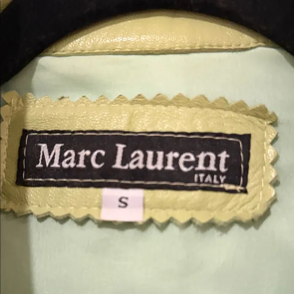 Marc Laurent‎ vintage leather blazer with knit sleeves small - Image 4
