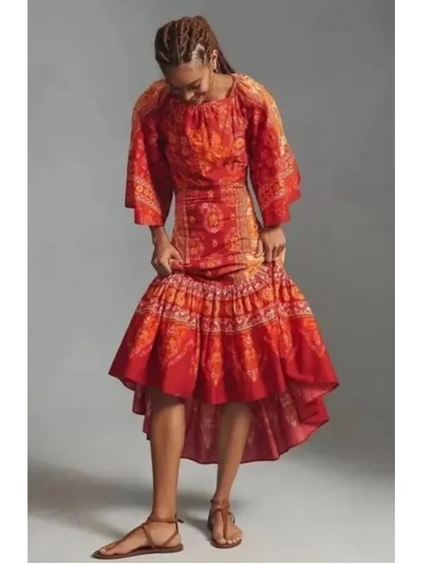 FARM Rio Combuco Cutout Maxi Dress Women’s Size M Boho - Image 16
